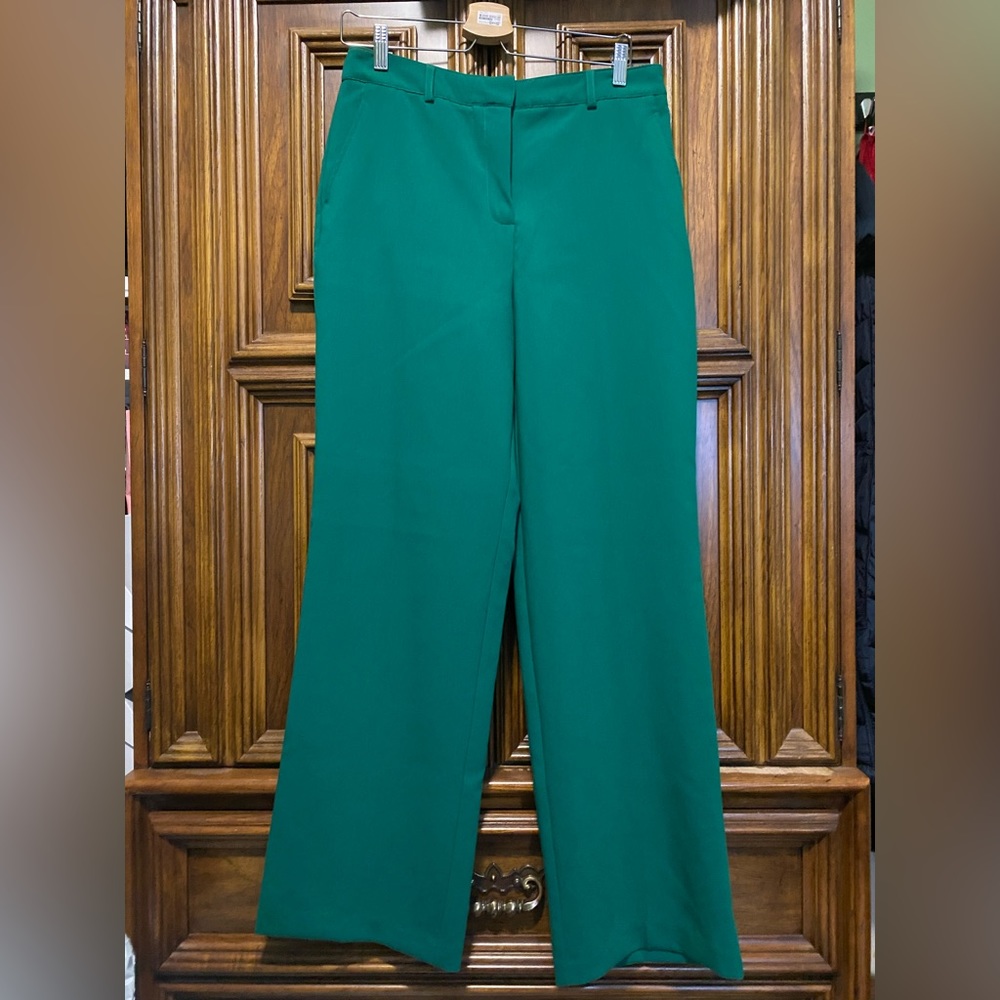 Rachel Zoe Emerald Green Wide Leg Pants NWOT Sz 8